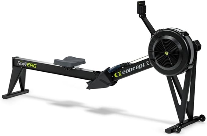 Concept2 RowErg Model E Indoor Rowing Machine with Tall Legs - PM5 Monitor, Device Holder, Adjustable Air Resistance, Easy Storage with FitXion Sweat Towel