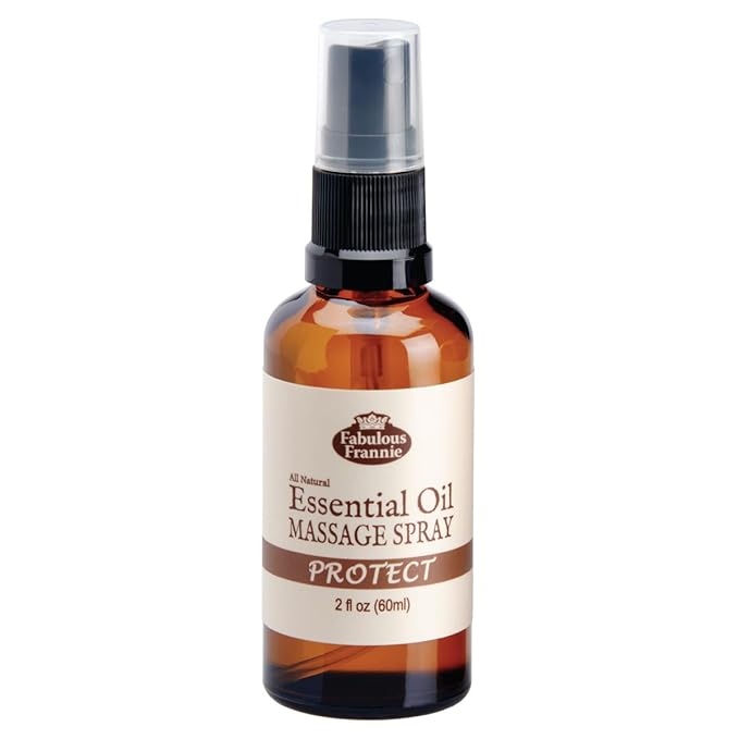 Fabulous Frannie Protect (Compared to Thieves) Massage Spray 100% Pure Essential & Carrier Oils (Cinnamon, Clove, Eucalyptus, Rosemary and Lemon) 2oz