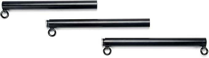 EXREIZST Expandable 3 in 1 Spreader Bar Set with Bag and 4 Premium Soft Pad Leather Straps with 2 Chains Adjustable Home Yoga Bar Kit, Black