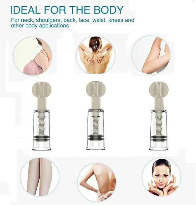 Cupping Therapy Set Suction Cups with Magnetic Pump Chinese Acupoint Sets for Cellulite Massage Muscle and Joint Pain Relief (3 Twists)