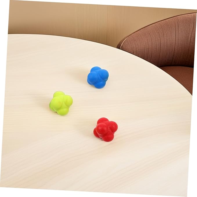 6pcs Hexagon Reaction Training Balls for Speed and Agility Enhance Hand Eye Coordination Functional Sports Equipment for Kids and Adults Reflex Training Tool
