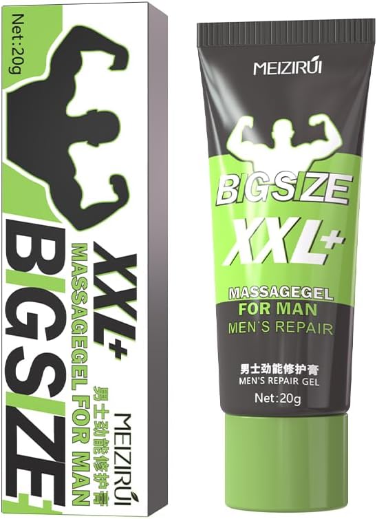XXL+ Big Size Massage Oil Gel – Extra Strength Men’s Enlargement Cream for Bigger Size, Endurance, and Power