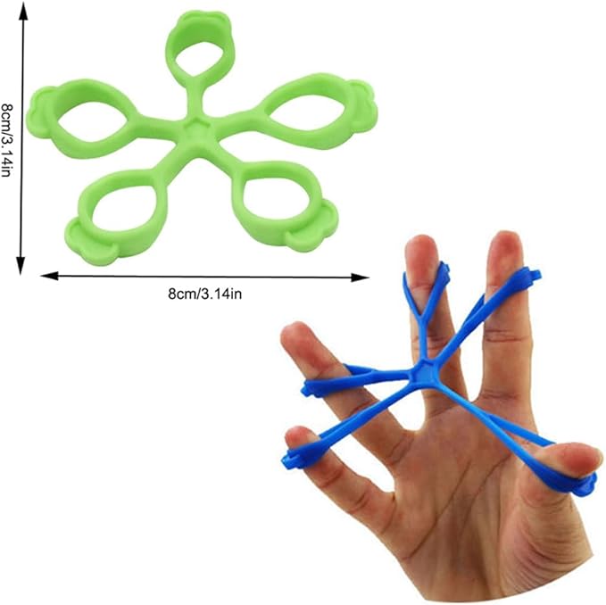 3 Pack Finger Stretcher Finger Exerciser Hand Strengthener Grip Strength Trainer Hand Resistance Bands Finger Extension Elastic Rings Hand Strengthening Extensor 7LB 9LB 11LB Set