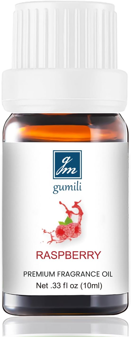 Raspberry Oil - Pure Organic Scent for for Aromatherapy, Diffusers, Spray, Skin & Hair Care, Massage, DIY Candles & Soap, Perfume - Fruity Fragrance, 10mL