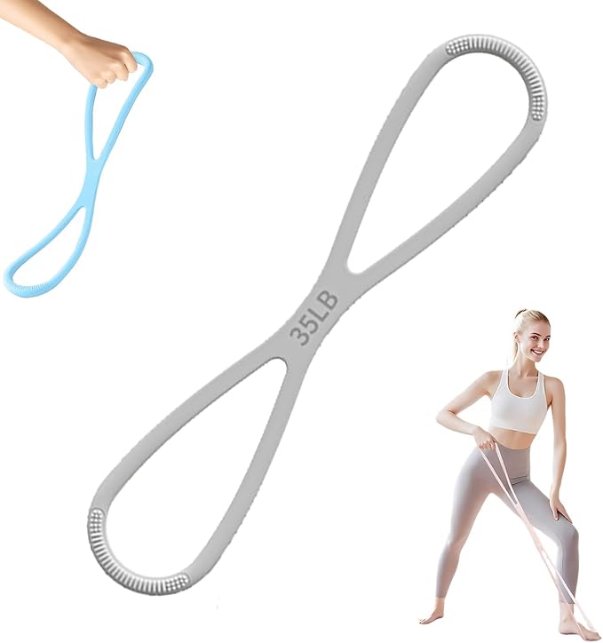 2026 New Figure 8 Resistance Bands with Handles | 3-Level Strength Training Bands for Women & Men | Ideal for Arm, Back, Shoulder Workouts, Yoga & Pilates