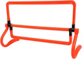 Football Soccer Training Adjustable Hurdles for Enhanced Agility Speed in Bright Orange for Soccer Players, Set of 5