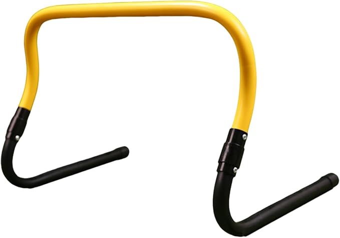 Agility Training Hurdle Jumping Bar Improves Coordination Speed Training Hurdle Adjustable for Multi Sports Indoor Outdoor, Yellow Black
