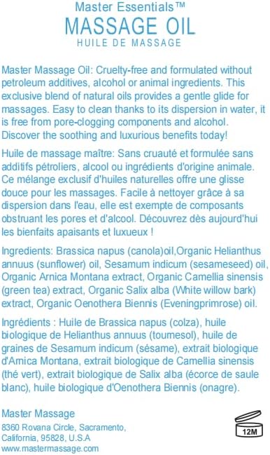 Master Massage SpaMaster Essentials Unscented Massage Oil 1 Gallon