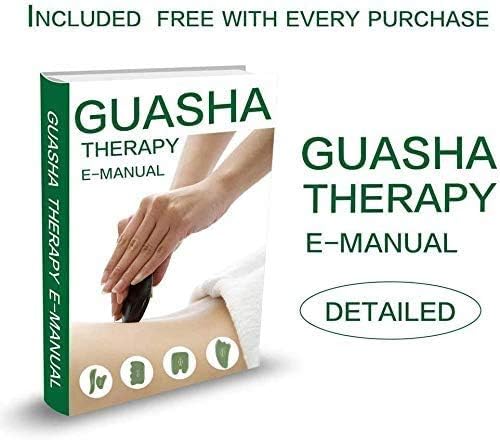 Jade Gua Sha Scraping Massage Tool, Premium Nepherite Jade Stone, Hand Made Great Guasha Tool for ASTYM,Myofascial Release | Helps Reduce Muscles Soreness, Pain Relief | Smooth Thin Edge