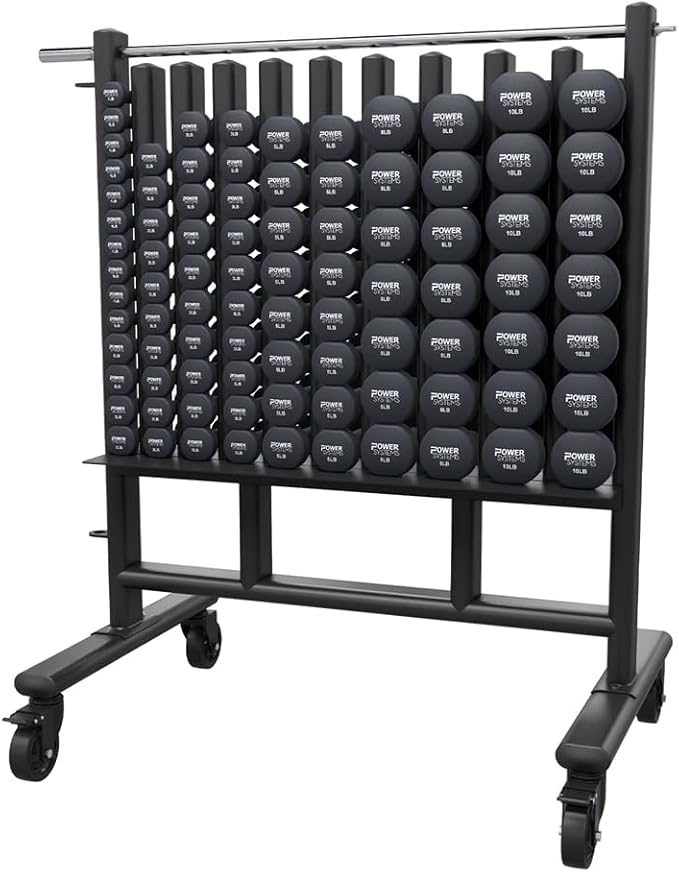 Power Systems Premium Dumbbell Storage Rack - Secure and Mobile (Rack Only)