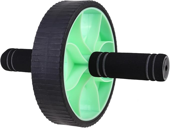 Ab Roller Wheel Abdominal Exercise Device Home Fitness Equipment for Core Strength Training Unisex with Non-slip Grip Green