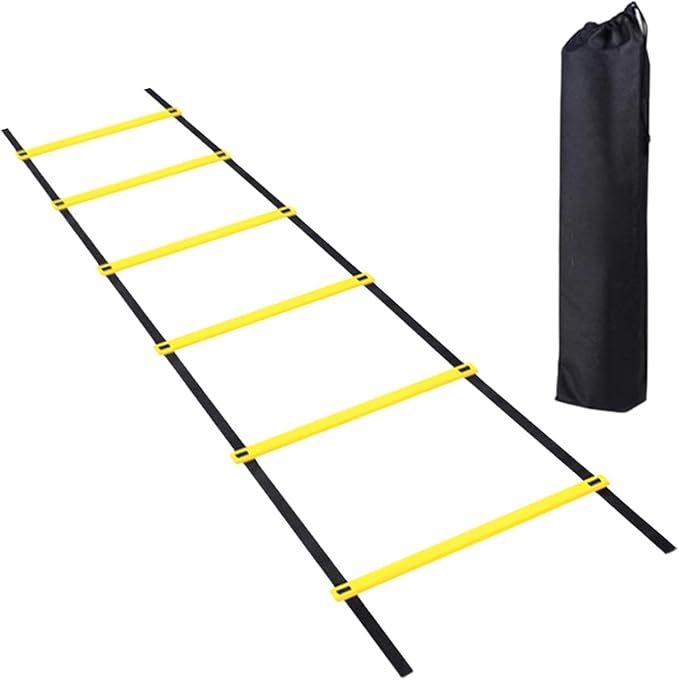 Agility Ladder Football Speed Training Equipment Basketball Soccer Improves Coordination Speed Ladder with Carry Bag for Volleyball Home Gym