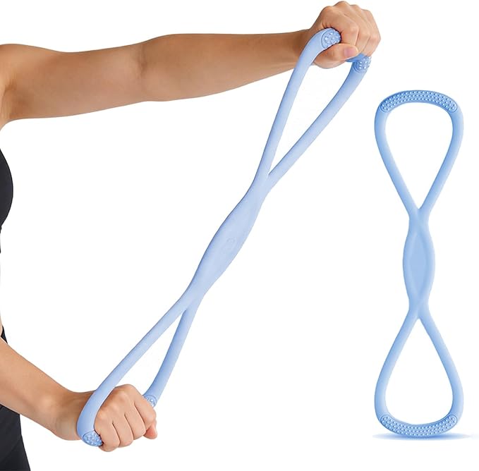 Figure 8 Resistance Band, Figure 8 Resistance Bands for Women Men, Keep Resistance Band Figure for Working Out, Non-Slip Handles, Home Gym, Yoga & Physical Therapy