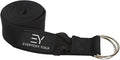 Everyday Yoga Strap with Metal D-Ring - Durable Stretching Strap for Yoga, Pilates, Flexibility & Physical Therapy (6ft, 8ft, 10ft)