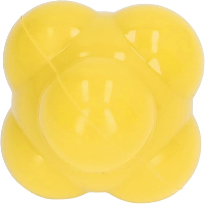 Reaction Ball, Rubber Bright Color Hex Reaction Trainer Ball for Basketball, Tennis and Other Competitive Sports