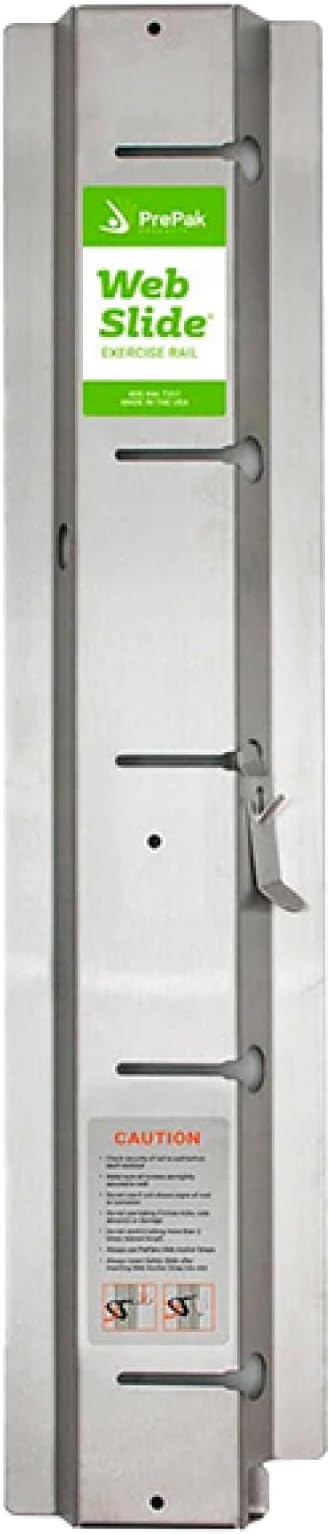 Web Slide Single Rail, Stainless Steel - Perfect for Dynamic Warm-ups, CrossFit, Stretching, and Strength Building - Physical Rehab Equipment for Clinic, Home, or Gym