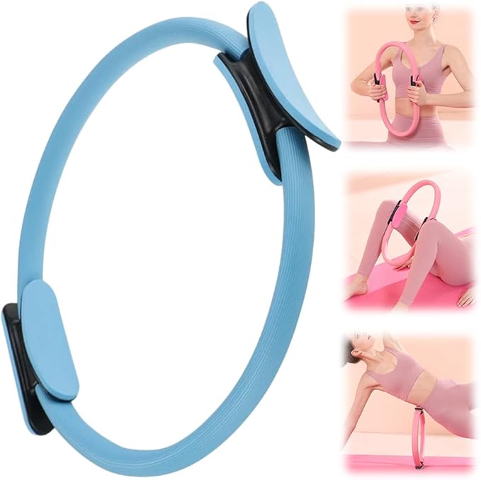 Magic Pilates Ring Fitness Circle, 2025 Upgrade Pilates Ring Fitness Trainer, Women Pilates Magic Circle Equipment with Dual Padded Handles for Toning Arms Workout