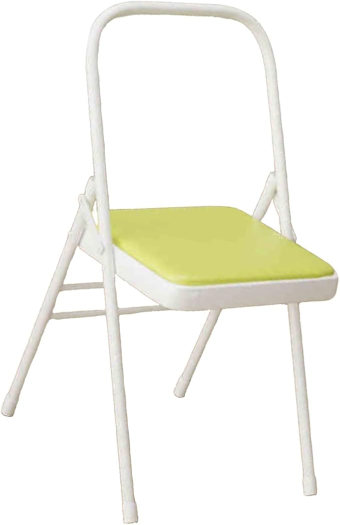 Yoga Chair,Gymnasium Auxiliary Equipment Home,Metal Pilates Assist,for Indoor and Outdoor Studio(Yellow)