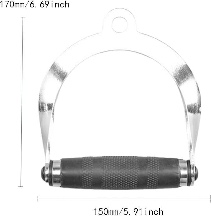 pistro LAT Pulldown Handle Attachment for Cable Machine, 6.69x5.91 Inch Triceps Strength Training Attachment with Non-Slip Grip for Home Gym Equipment