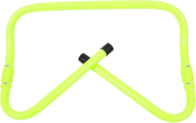 Adjustable Agility Hurdles Set, 2-Height PVC Plastic Football Training Hurdles for Youth Speed Coordination Drills, Foldable Green Sports Equipment for Soccer and Running Practice