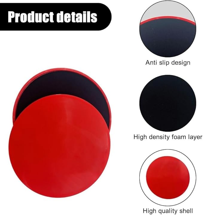 Pilates Board,10PCS Core Sliders, 7.8in Workout Sliders, Dual Sided Exercise Gliding Discs for Women Men Abdominal Core Strength Deep Squats Lunges Pushups