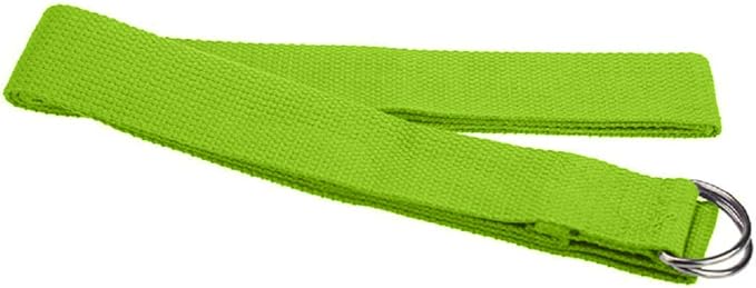 Cotton Exercise Yoga stretch Strap - Sturdy Flexibility Tensile Belt Adjustable Metal D-Ring Buckle, Hold Poses for Daily Stretching, Pilates, General Fitness, and Physical Therapy