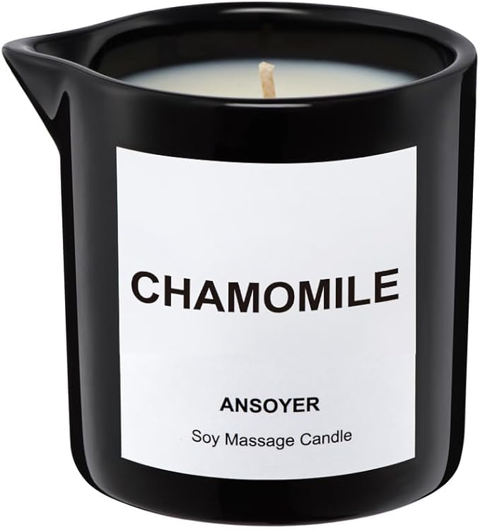 Massage Oil Candle, Ultra Hydrating Body Care with Soybean Oil, Body Oil Candle, 8.1oz, Amazing Gift (Chamomile)