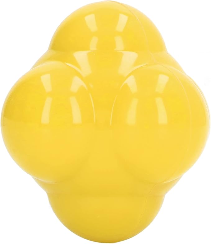 Hex Reaction Trainer Ball, Rubber Reaction Ball for Improving Hand Eye Coordination, Bright Color Reaction Catch Ball with Random Bounce, Portable Agility Training Tool for