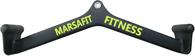 Home Gym Fitness Rowing T-bar V-bar Pulley Cable Machine Attachment, Bicep Curl Tricep LAT pulldown Bar Back Strength Training Handle Grips LAT Pull Down Bar for Seat Row Workout
