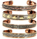Copper Bracelet Magnetic Pure Copper Therapy Effective & Natural Relief Cuff for Women's & Men's