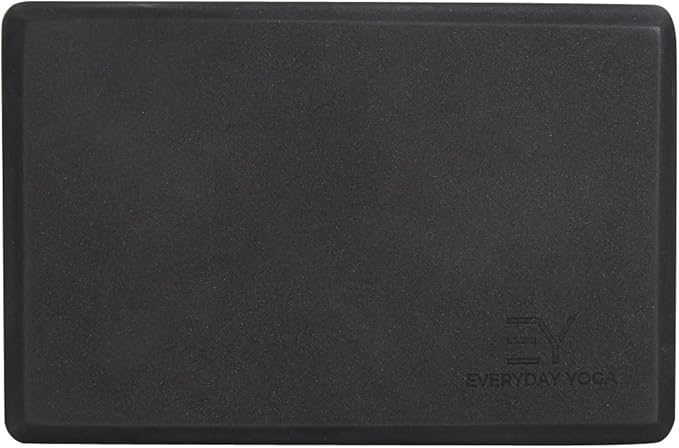 Everyday Yoga Premium Foam Block - Non-Slip High-Density Yoga Block for Balance, Stability & Stretching, EVA Foam Support, Multi Colors (Single Block)