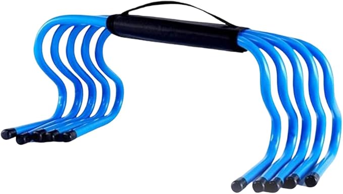 Speed Hurdles 5-Piece Set, 15cm (6 inch) Agility Training Equipment for Soccer, Football, Basketball, Fitness & Kids