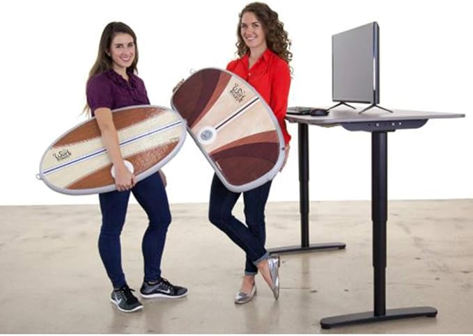 Wurf Board by JumpSport (Santa Cruz or Maui style)| Standing Desk Air-Spring Anti-Fatigue Mat | Improves Circulation, Posture, and Balance | Fully Adjustable, Inflatable Board