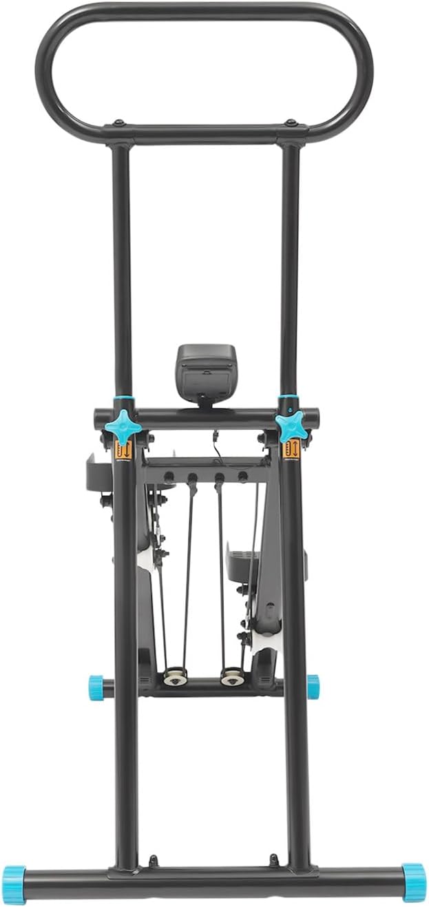 Stair Stepper for Home Gym, Vertical Climber Machine with Adjustable Handrail Height, Folding Vertical Climber Step Fitness Equipment with LCD Screen for Bedrooms Apartments