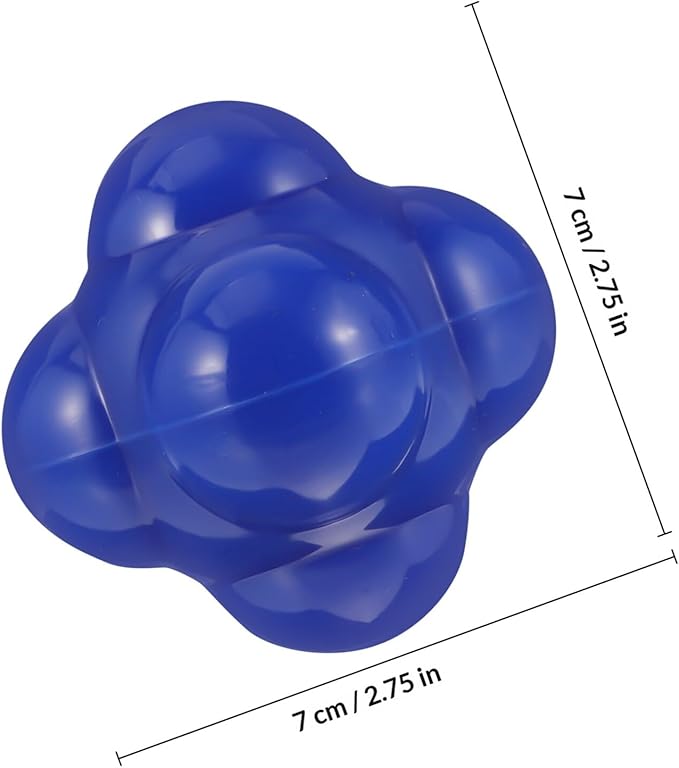 Hexagonal Silicone Agile Training Ball 68mm Large Reflex Fitness Ball for Speed and Reaction Drills Sports Exercise Equipment