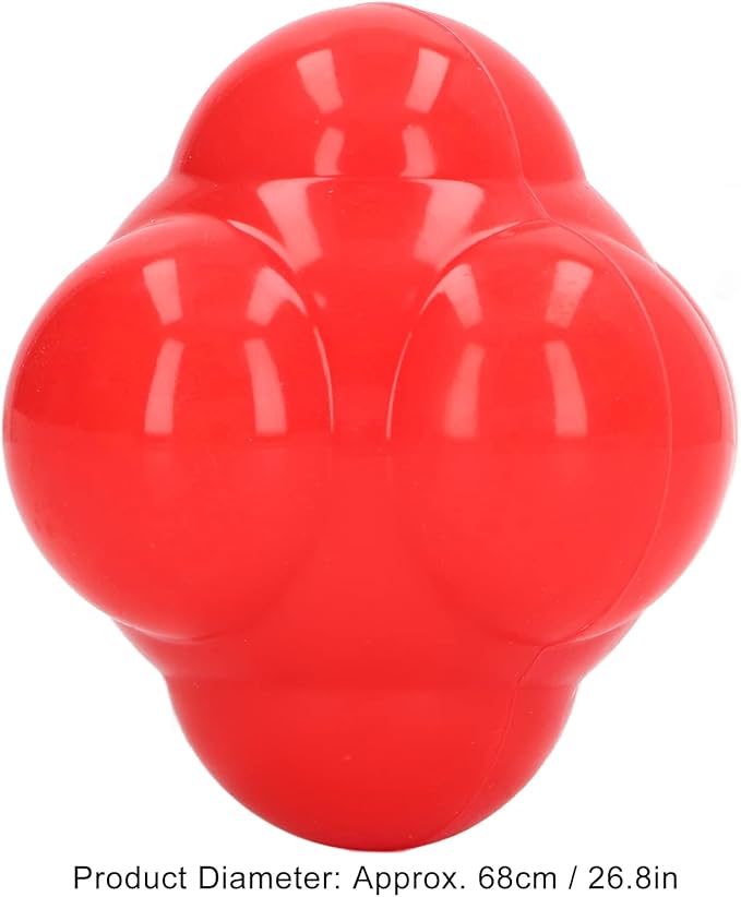 Reaction Ball, Rubber Bright Color Hex Reaction Trainer Ball for Basketball, Tennis and Other Competitive Sports