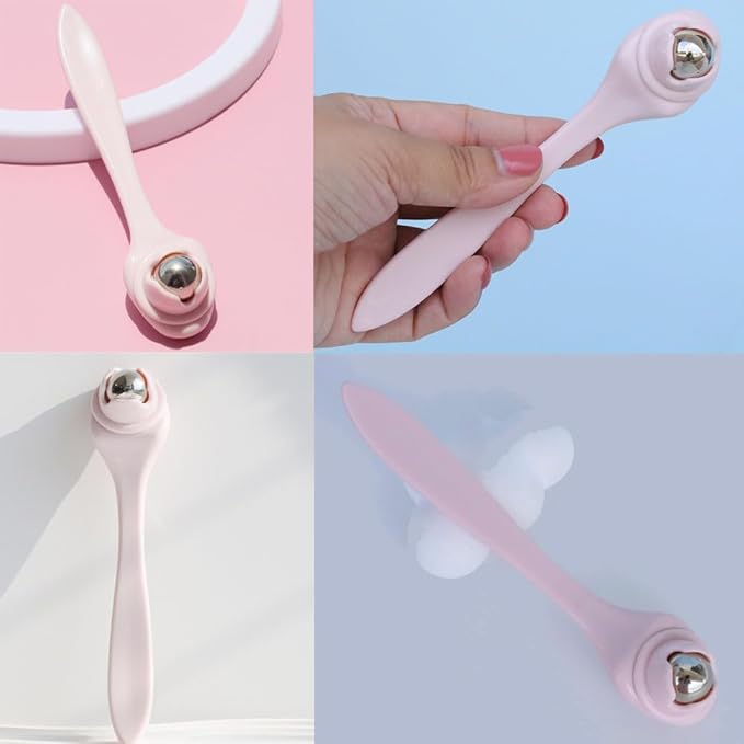 2 Pack Eye Cream Applicator Wand Stick Small Face Roller Eye Serum Applicator Massager Eyes Care Stick Cooling Therapy Ice Globes for Facial Moisturizer Under Eyes Brightener Reduce Puffiness