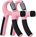 Grip Strength Trainer-2 Pack Hand Grip Strengthener Adjustable Resistance Range 20-90 lbs Non-Slip Hand Grip, Hand Gripper Exerciser, Wrist Strengthener for Forearm Grip Workout