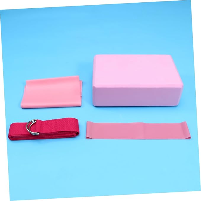 POPETPOP 4pcs Yoga Tool Kit Resistance Ring Latex Pull Towel and Stretch Band Essential Yoga Accessories for Home Gym for Stretching and Fitness