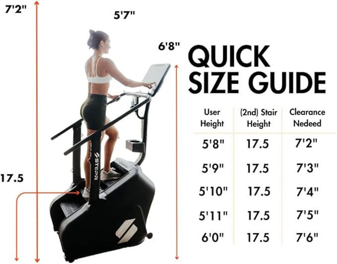 STEPR+ Stair Master with 27" Touchscreen, Commercial Grade Stairmaster Machine for Home, 140 Steps/Min, Bluetooth & WiFi Stepper Machine, Resistance Band Attachments, Mobile App, 375 lb Capacity