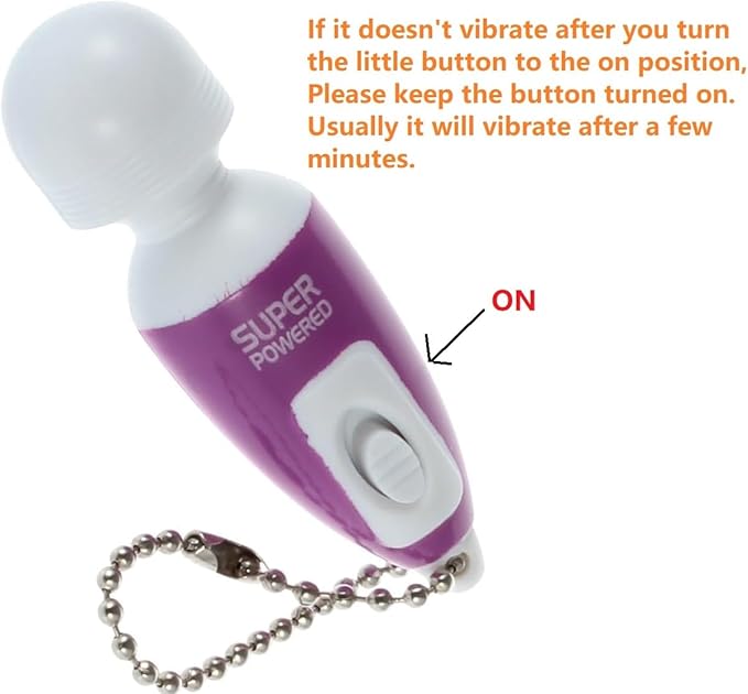 Mini Portable Small Keychain Massage Body Tool Heads Massager Pocket Toy for Neck Shoulder Face Back Muscles (Pink Purple)