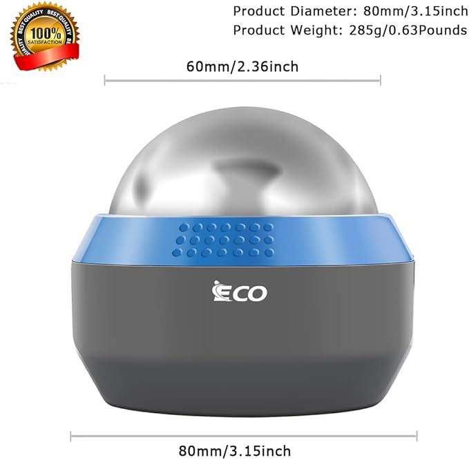 iECO Cold Massage Roller Ball - Ice Roller Ball for Muscles Deep Tissue, Cold & Heat Therapy, Plantar Fasciitis Roller