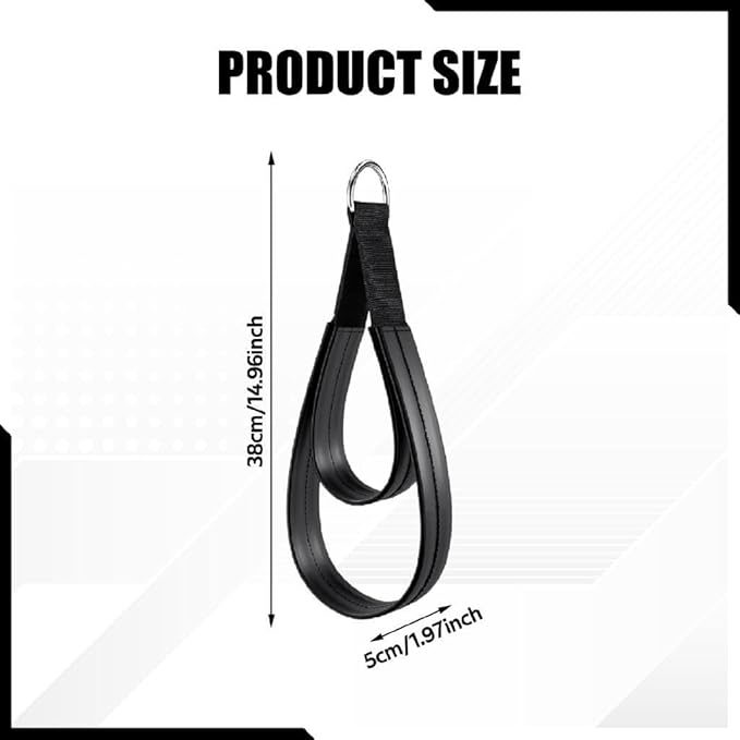 2Pcs Pilates Double Loop Straps for Reformer,Comfortable Grip Nonslip for Improve Flexibility Strength Dexterity Ankle Legs
