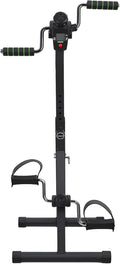 Pedal Exerciser Bike Hand Arm Leg and Knee Peddler, Arm Leg Knee Physical Therapy Exercise Bike, Adjustable Fitness Recovery Equipment for Seniors Total Body with Monitor Black