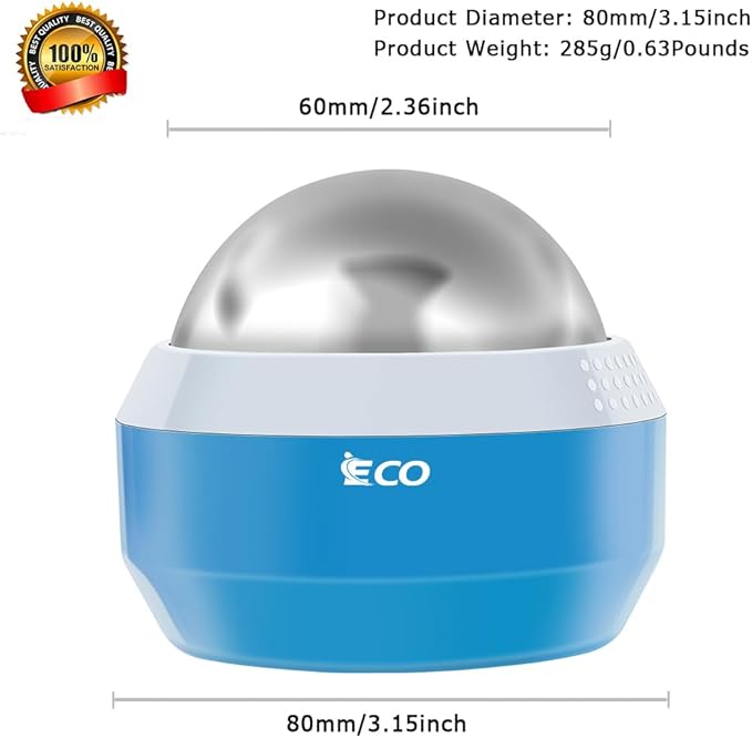 iECO Cold Massage Roller Ball - Ice Roller Ball for Muscles Deep Tissue, Cold & Heat Therapy, Plantar Fasciitis Roller