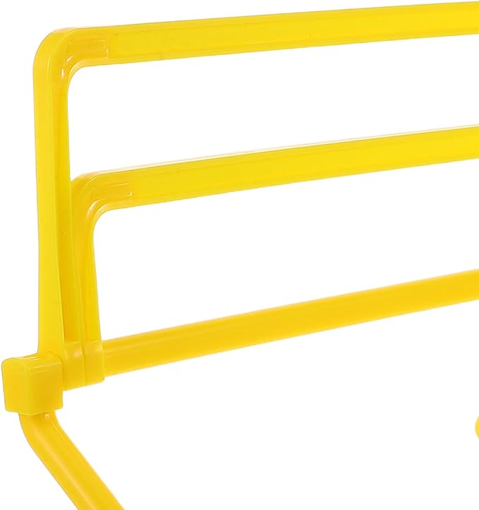Alipis Adjustable Height Football Hurdles Training Equipment, Foldable Agility Speed Hurdles for Soccer Skills Development and Plyometric Exercises, Yellow