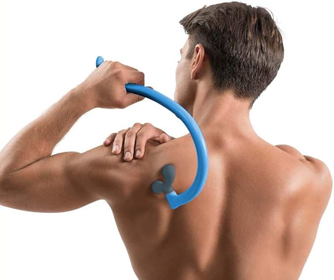 Self Massage Tool - Original Trigger Point Therapy for Back and Neck, Lower Back Massager, Myofascial Release Tool & Deep Tissue Muscle Massage Stick, Shoulder,Leg,Feet, Blue