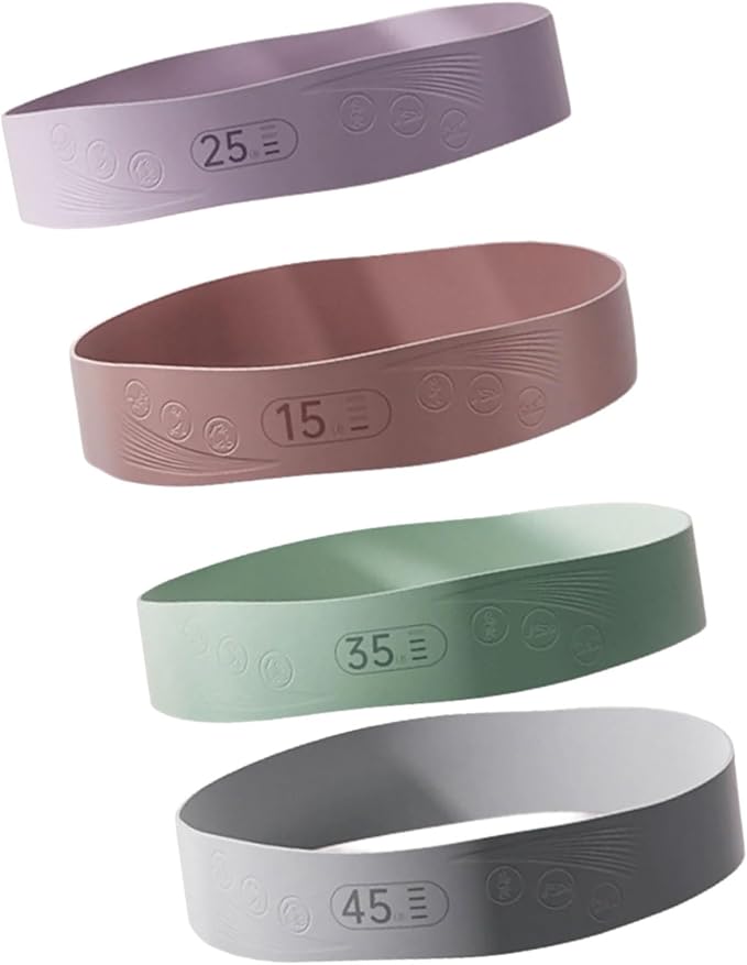 Exercise Strap for Pilates High Elastic Silicones Band Printed Movement Guide Wide Multiple Color Strength Option Printed Exe