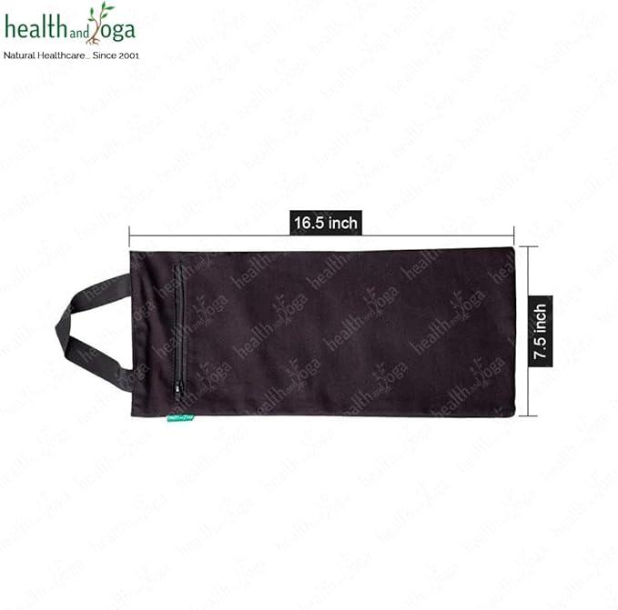 SoulGenie HealthAndYoga™ Yoga Sand Bags - Double Bag with Inner Waterproof Bag - Prop for Adding Weight and Support (Black)
