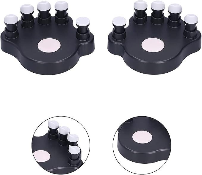 2Pcs Piano Finger Trainers ABS and Silicone Hand Grip Exerciser Piano Correctors Orthotic Tools for Strength Training(black)